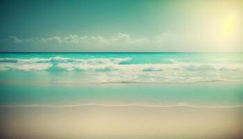 Summer holidays beach background as soft ethereal dreamy background. photo