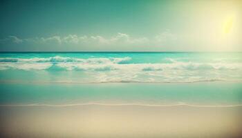 Summer holidays beach background as soft ethereal dreamy background. photo