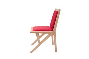 Wood chair. Red Object isolated of background photo