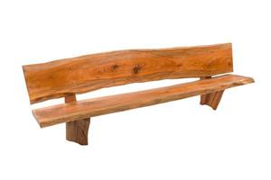 Bench. Wooden. of rough planks and logs. rustic bench photo