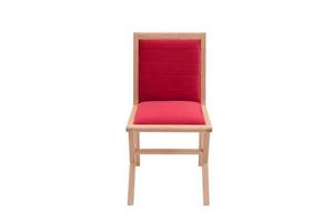 Wood chair. Red Object isolated of background photo