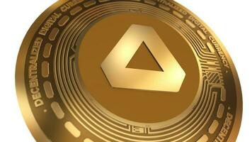 3d Illustration Achain Act Cryptocurrency Coin Symbol photo