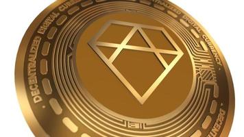 3d Illustration Asch Xas Cryptocurrency Coin Symbol photo