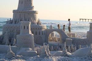 Sand Castle Beach Art Castle made of sand photo