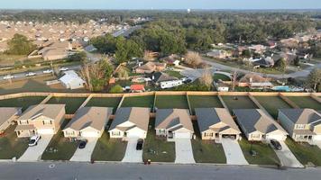 Aerial drone picture of housing complex photo