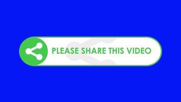 Share Animation - Blue Background video