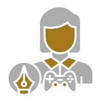 Game Designer Female Vector Icon Style