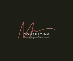Initial MN signature logo collection template vector. Hand drawn Calligraphy lettering Vector illustration.