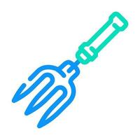 fork garden tool color icon vector illustration