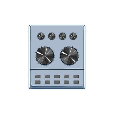 control audio mixer cartoon vector illustration