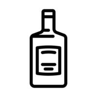 Ginebra vaso botella línea icono vector ilustración