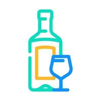 gin drink bottle color icon vector illustration