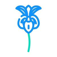 iris flower spring color icon vector illustration