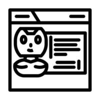 web chat bot line icon vector illustration
