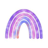 Watercolor rainbow design on white vector