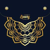 Luxury mandala background with golden arabesque pattern vector