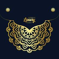 Luxury mandala background with golden arabesque pattern vector