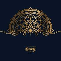 Luxury mandala background with golden arabesque pattern vector