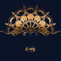 Luxury mandala background with golden arabesque pattern vector
