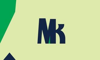 alfabeto letras iniciales monograma logo mk, km, m y k vector