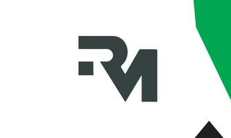 alfabeto letras iniciales monograma logo rm, mr, r y m vector