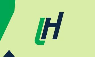 alfabeto letras iniciales monograma logo lh, hl, l y h vector