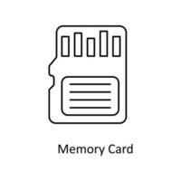 Memory Card Vector  outline Icons. Simple stock illustration stock