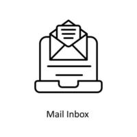Mail Inbox Vector  outline Icons. Simple stock illustration stock