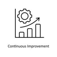 Continuous Improvement Vector  outline Icons. Simple stock illustration stock