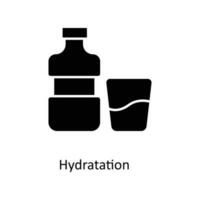 Hydration Vector Solid Icons. Simple stock illustration stock