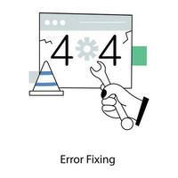 Trendy Error Fixing vector