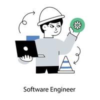 Trendy Software Engineer vector