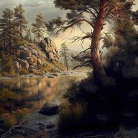 Landscape Abstract Realism Style - photo