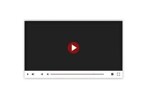 Realistic video player design template. Video player for web, computer or mobile app. Vector illustration