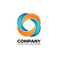 Gradient circle web company logo vector design