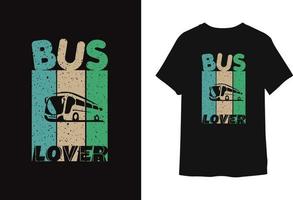 Bus lover premium t-shirt design. vector