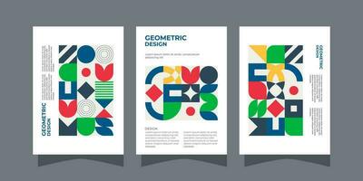 Retro geometric covers design. Eps10 vector. vector