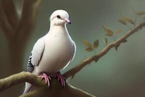 Dove on tree photo