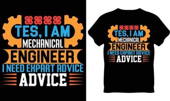 Mechanical Engineer...T-shirt Design vector