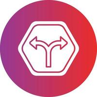 Vector Design Split Road Icon Style