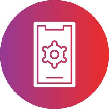 vector diseño móvil ajustes icono estilo