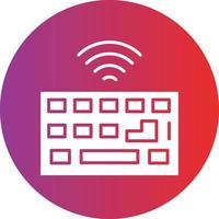 Vector Design Wireless Keyboard Icon Style