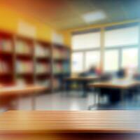 School student blurred light background, template - image photo