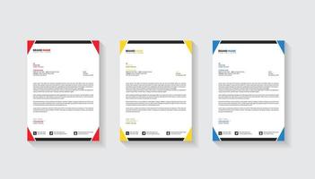 Creative and modern business letterhead design vector