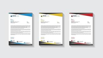 Modern business letterhead design vector