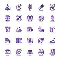 Adventure icon pack for your website design, logo, app, and user interface. Adventure icon basic line gradient design. Vector graphics illustration and editable stroke.