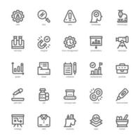 Research and Development Icon pack for your website design, logo, app, and user interface. Research and Development Icon outline design. Vector graphics illustration and editable stroke.