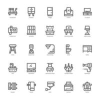 Household Equipment Icon pack for your website design, logo, app, and user interface. Household Equipment Icon outline design. Vector graphics illustration and editable stroke.