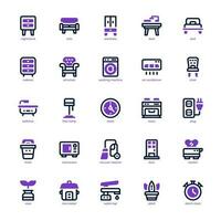 Household Equipment Icon pack for your website design, logo, app, and user interface. Household Equipment Icon mixed line and solid design. Vector graphics illustration and editable stroke.