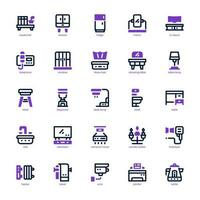 Household Equipment Icon pack for your website design, logo, app, and user interface. Household Equipment Icon mixed line and solid design. Vector graphics illustration and editable stroke.